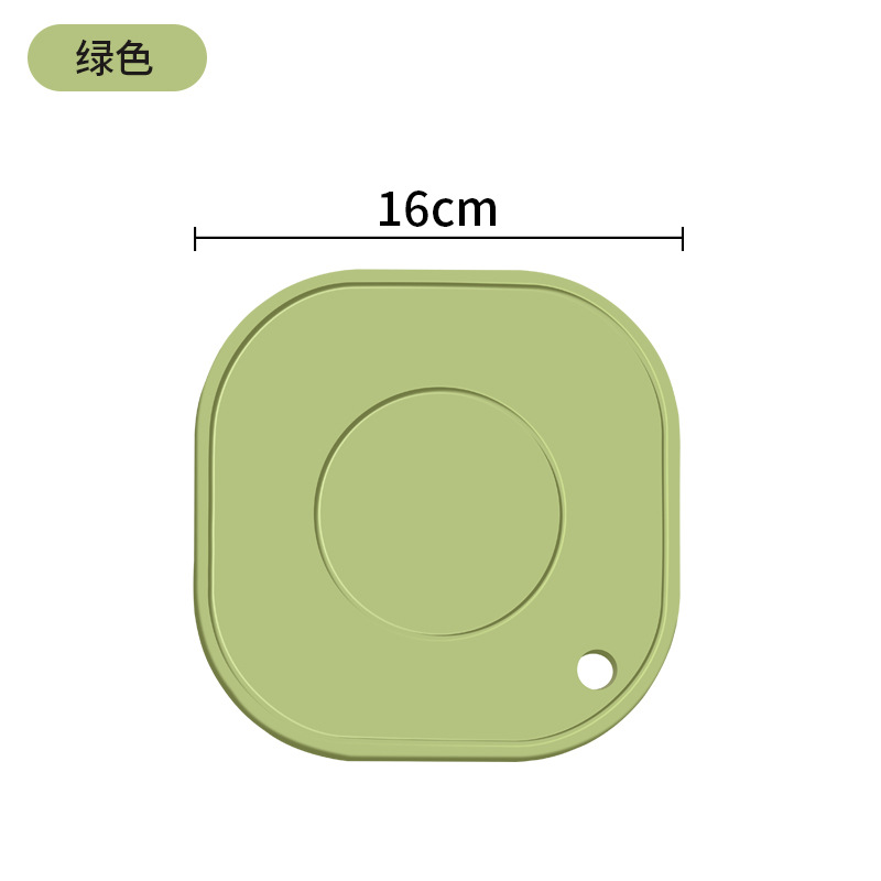 정사각형 [업그레이드 및 두꺼워진 6.5mm] 16CM 녹색