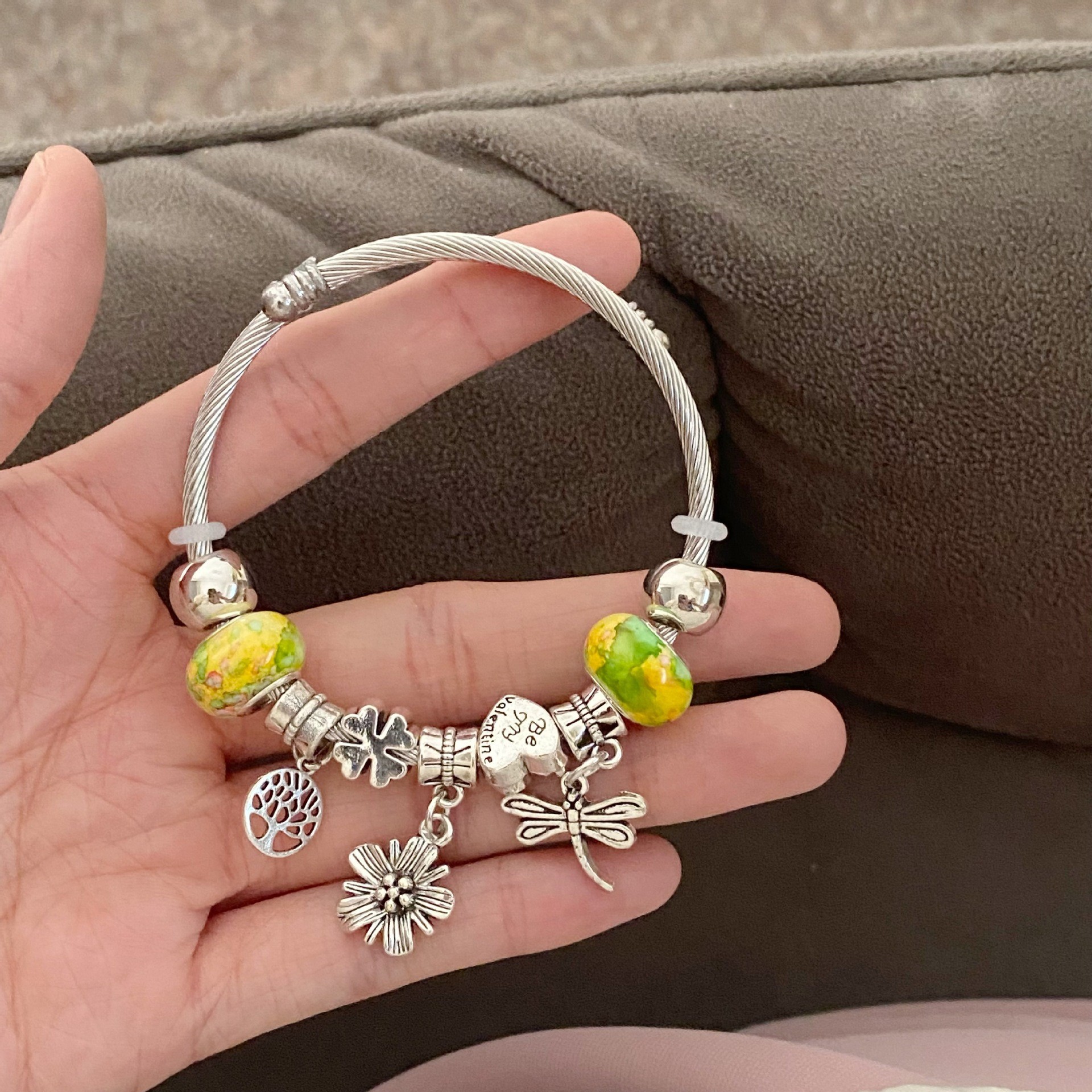 Oil painting world bracelet