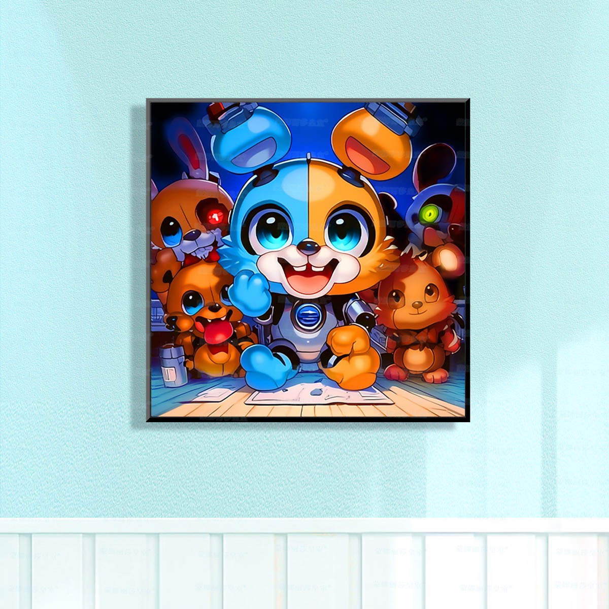 Mona Lisa Real Robótica Animal Nuevo widget de ciencia ficción para niños dibujos animados decoración colgante bordado a mano