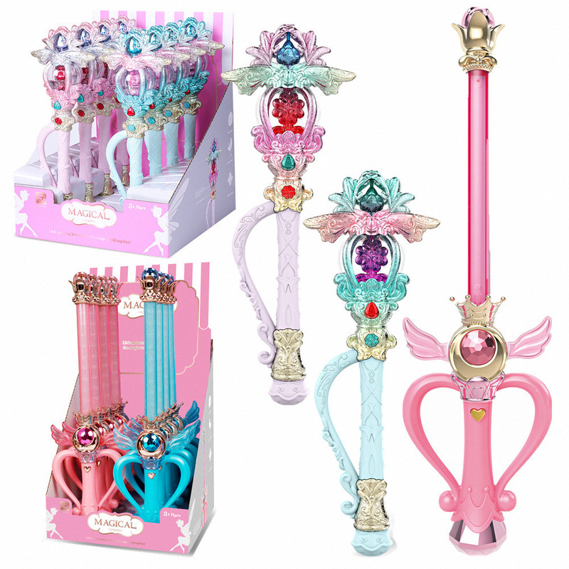 New cross-border product: Girls' colorful sound and light music magic sword, Greek goddess magic wand, fairy wand, queen's scepter New cross-border product: Girls' colorful sound and light music magic sword, Greek goddess magic wand, fairy wand, queen's scepter