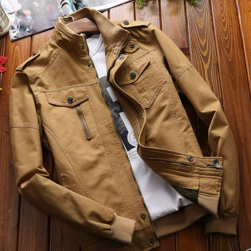 2024秋冬新款jacket军工装薄夹克军装风水洗大码男装外套潮流