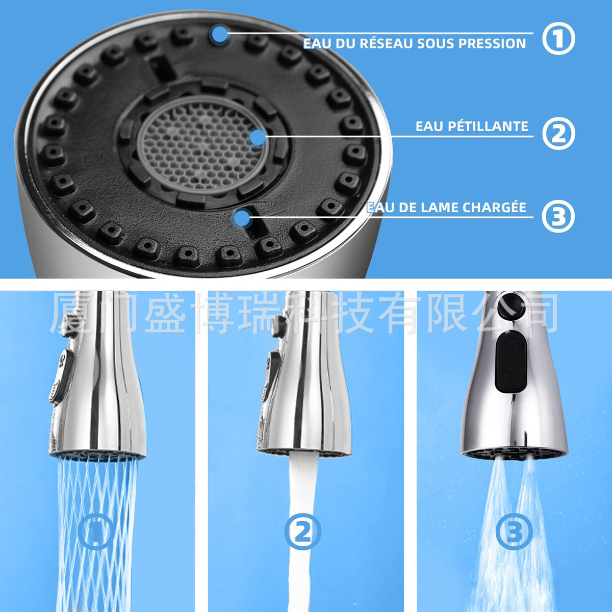 Kitchen pull-out faucet accessories, pull-out head series, sink, sink, multi-functional anti-splash water extension nozzle undefined