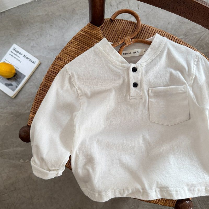 儿童长袖polo衫春秋冬新款男女童日系潮牌棉T恤宝宝打底舒服内搭|undefined