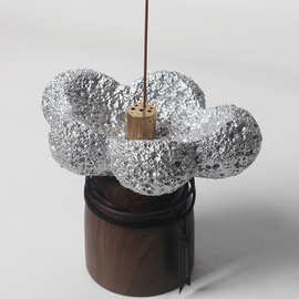 水泥北欧燃烧工具容器多功能托盘复古蜡烛台香炉香托香座香插房屋