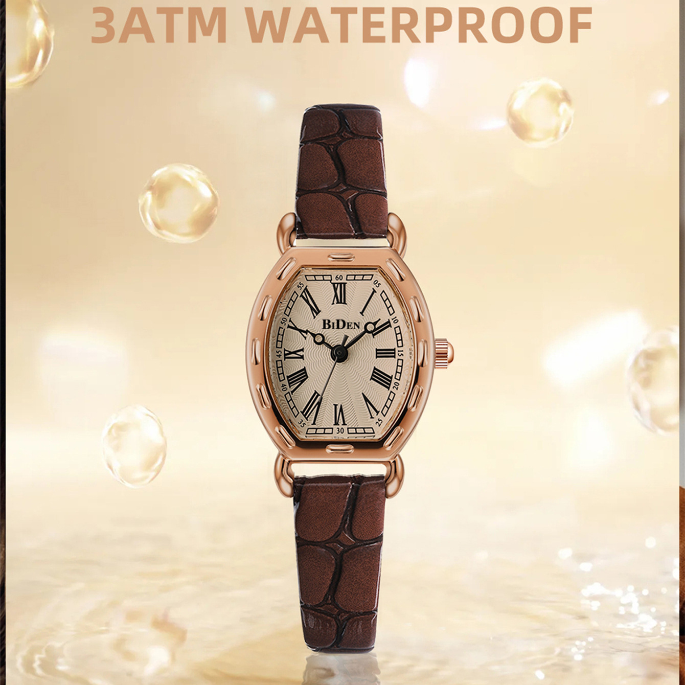 Biden Women's Quartz Watch Manufacturer Wholesale Cross-Border Watch Pu Belt Casual Fashion Alloy Life Waterproof Watch