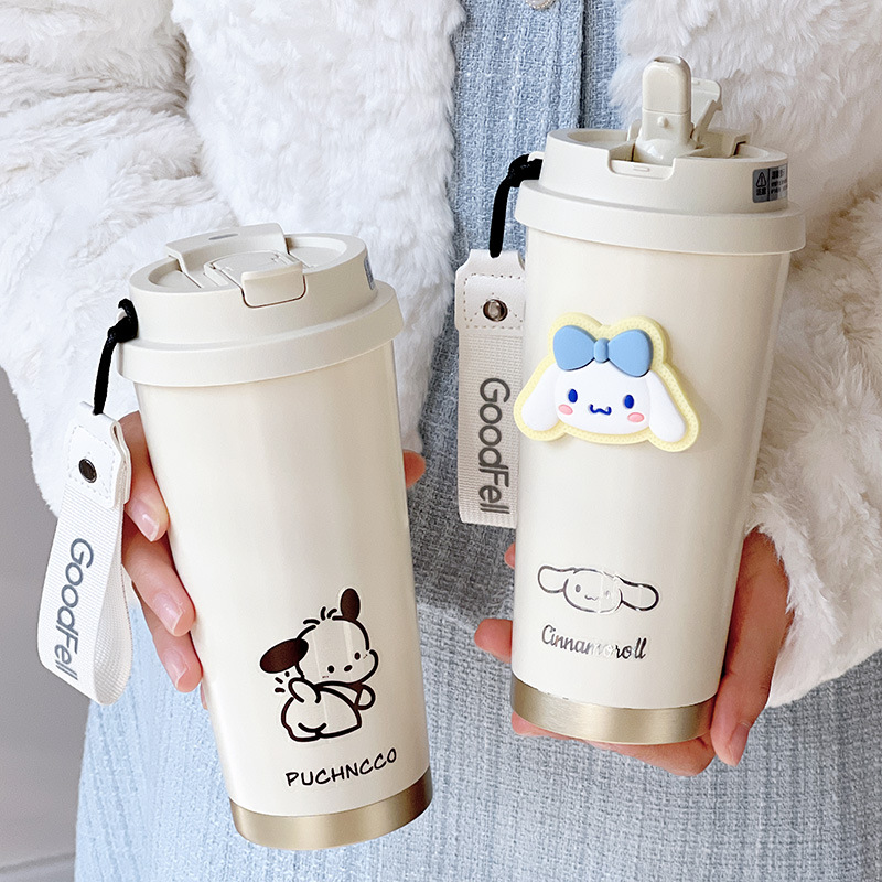 2024新款女生杯子大容量便携咖啡杯316不锈钢保温杯保冷随行水杯