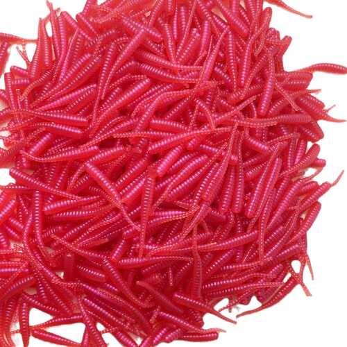 100 pcs/pack micro-object needle tail small root fishing soft bait 35mm0.3g stream curling mouth horse mouth green tip lure lure