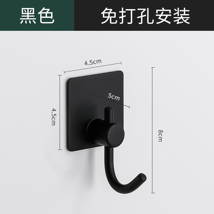 Gancho de baño de acero inoxidable 304 sin perforar transfronterizo fuerte adhesivo colgante de pared gancho de ropa de metal gancho de abrigo