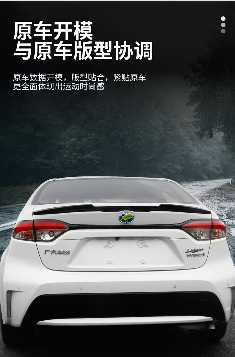 For 19-2024 corolla modified tail 14 sports version of the US version of the double engine Lei Ling decorative car supplies