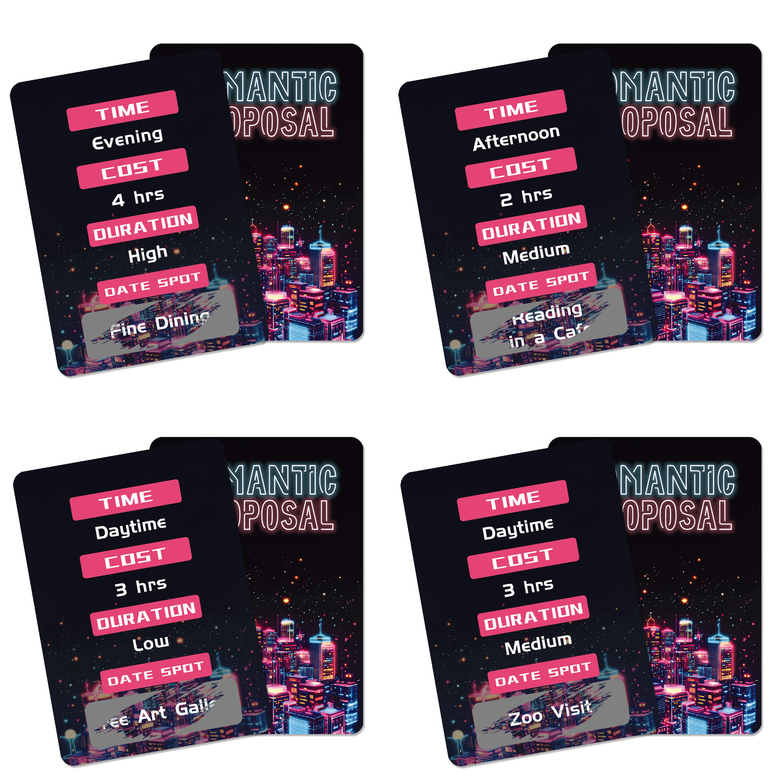 Nieuwe 46-delige kraslotset voor stellen met lieve ideeën en wekelijkse date-inspiratiekaartjes nu op voorraad._voghion.com
