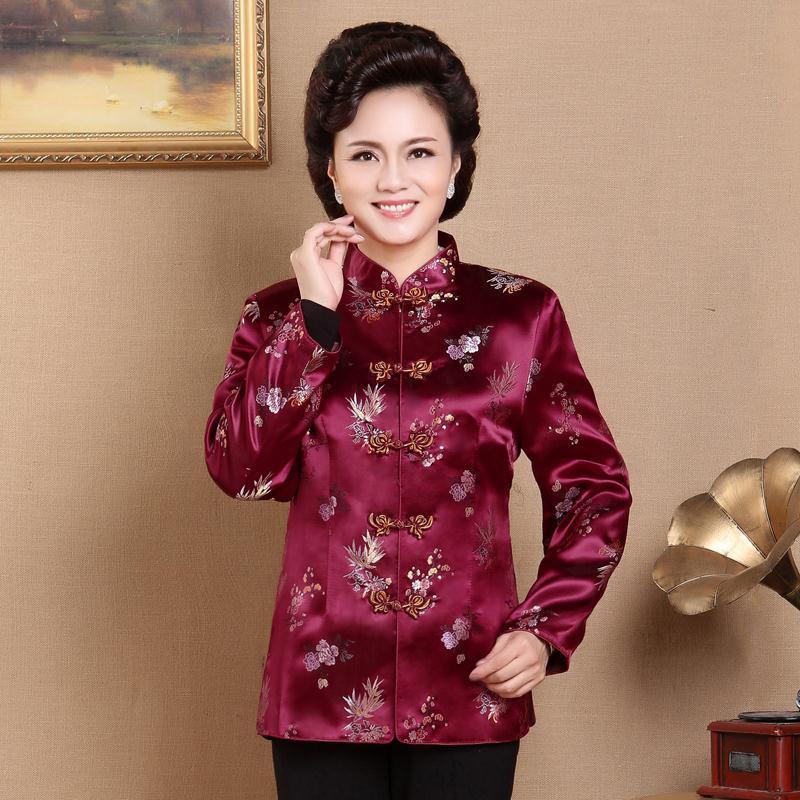 Middle and old age Tang costume lady coat Winter clothes cotton-padded jacket Mom outfit grandma Chinese style Aged Chinese style cotton-padded clothes