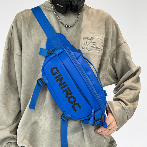 Fashion Letter Chest Bag Waist Bag Student Simple Korean Style Workwear Style Waist Bag Women's Bag Trendy Casual Crossbody Bag