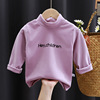 Demi-season long-sleeve, children's top for boys, Korean style, children's clothing, wholesale, high collar