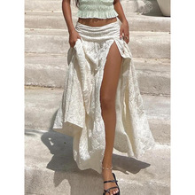 K 74118 Textured split beach skirt �����п���ɳ̲ȹ�羳