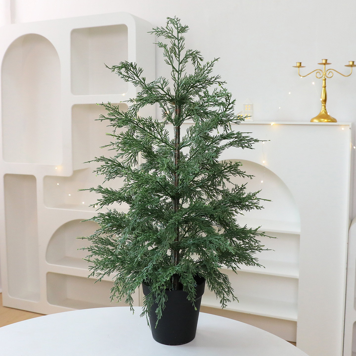 Shengyuan nuevo producto 70 / 90CM simulación de ciprés lateral decoración de árbol de Navidad decoración interior y exterior de Navidad