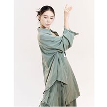 古典舞飘逸衬衫现代舞舞蹈服宽松系带舞蹈裤练功形体服装女