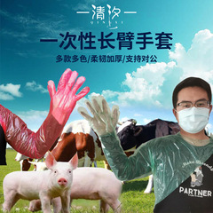 2F disposable long arm gloves for veterinary use in farrowing rooms for pigs, cows, and sheep, for breeding inspection and extended soft delivery hands