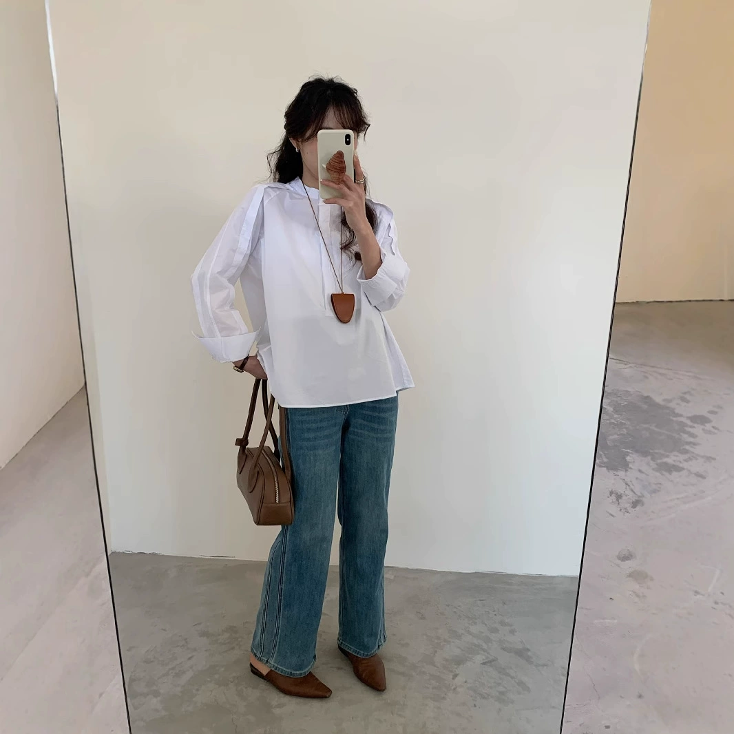 Ранней весной новый корейский костюм для беременных женщин модный воротник дизайн для беременных