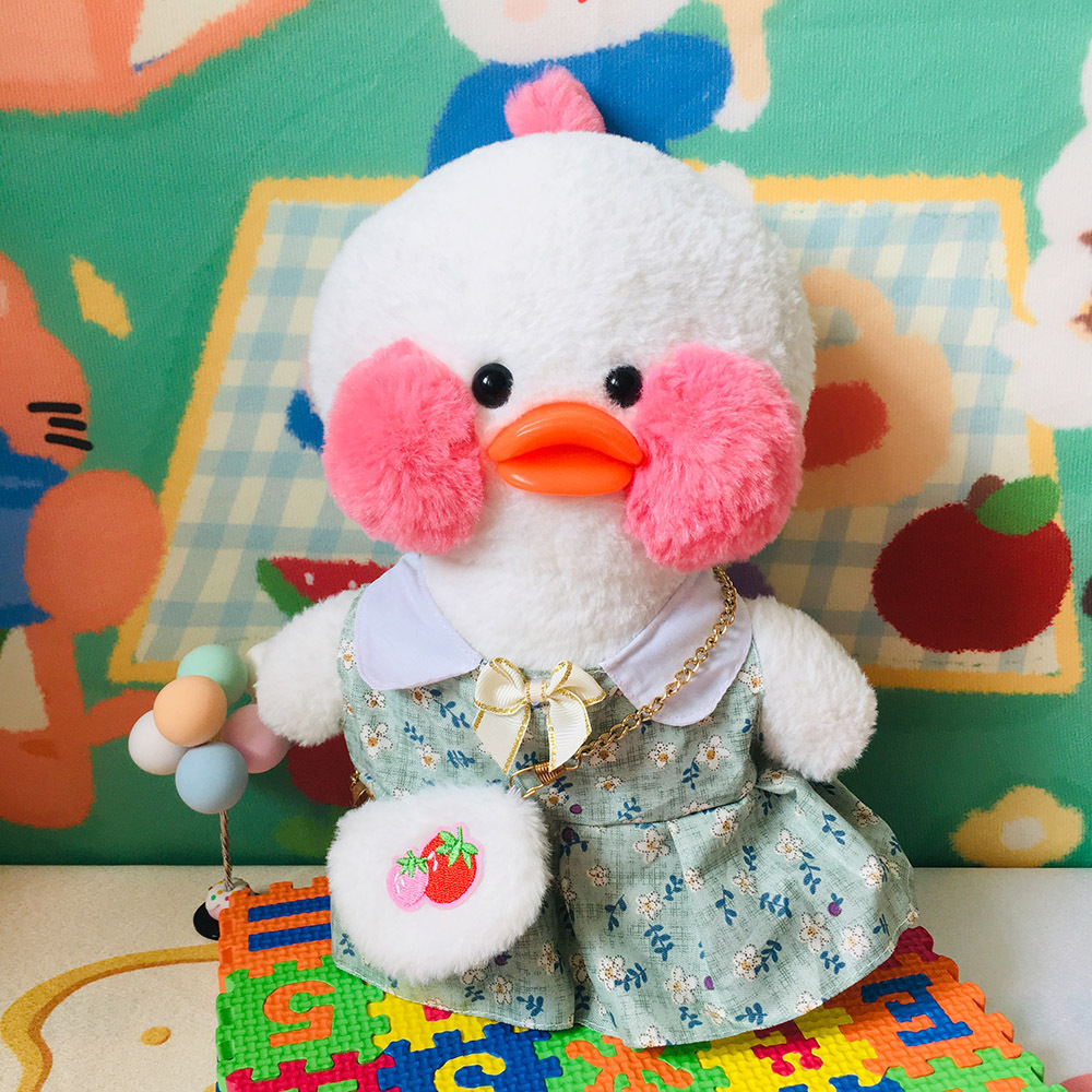 Celebridad en línea ácido hialurónico pato Ropa Accesorios felpa juguete falda pelo banda traje accesorios pequeño pato amarillo muñeca Accesorios