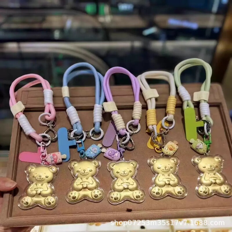 足金999库洛米 蜡笔小新手机挂绳钥匙扣创意挂饰爆款引流礼品批发|undefined