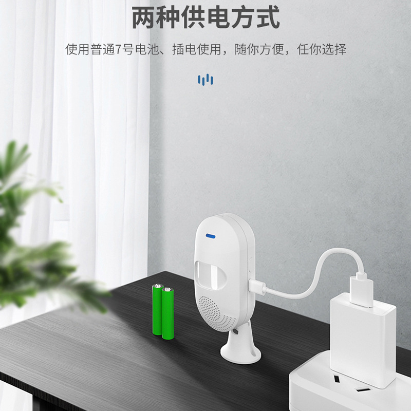 涂鸦WIFI独立红外探测器 小型声光报警器 远程防偷防盗传感器
