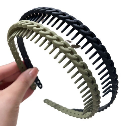 New Women's Toothed Anti-Slip Headband Hair Clip Hair Tying Headwear Hair Travel Hair Cave Plastic Face Washing Special Use 