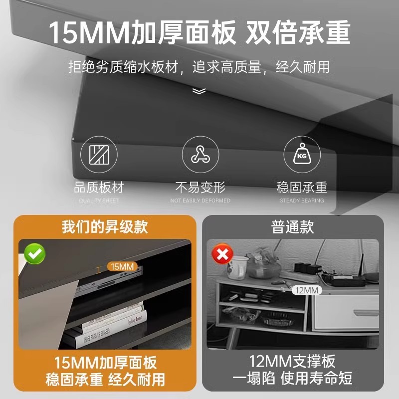 Gabinete de televisión sala de estar doméstica pequeña casa moderna y simple 2025 nuevo almacenamiento en el suelo gabinete de televisión integrado