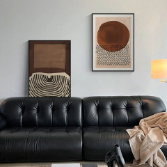 侘寂風客廳掛畫抽象簡約沙發背景牆壁畫美式復古臥室床頭裝飾畫