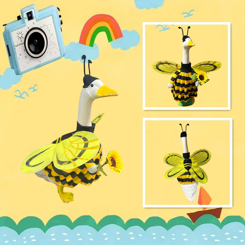 Костюм для кросс-бордерного портала "Гусь" 2025, новый большой белый гусь, пасторальный костюм пчелы и божьей коровки, 120 г