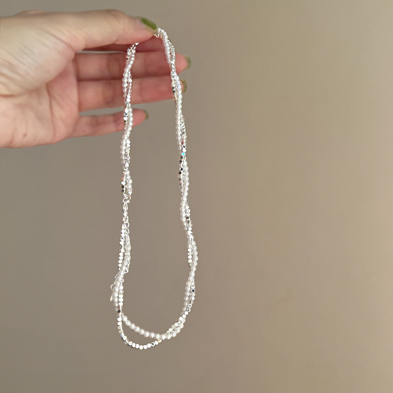 1 Piece Quantity Geometric Glass Copper Retro Beaded Necklace