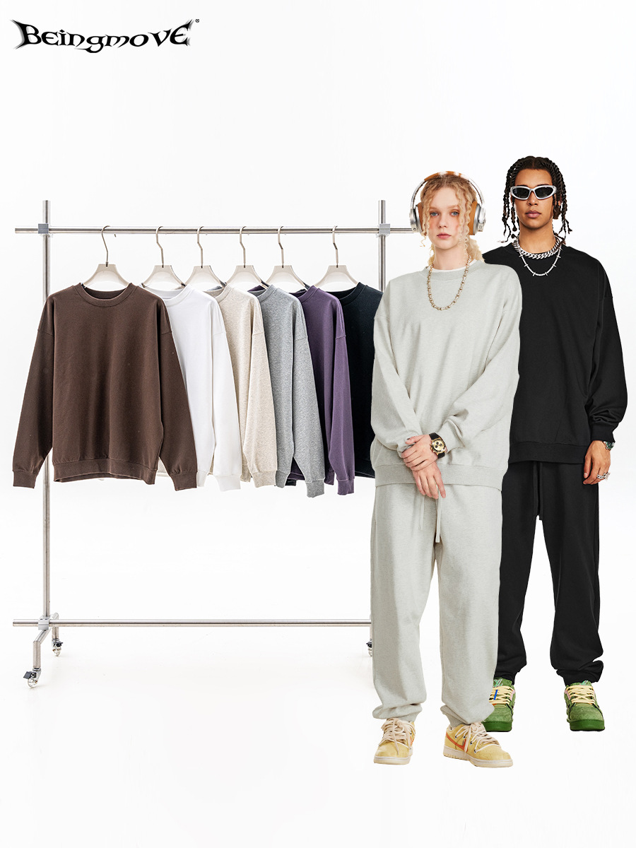 2025 otoño nuevo tamaño europeo transfronterizo de alta sensación marca de moda de color sólido camisa de cuello redondo tendencia de moda de estilo neutro camisa de hombre de moda