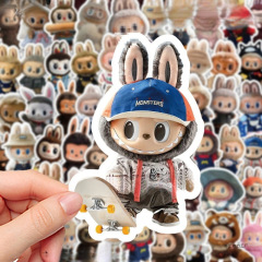 124 かわいい人形ラブブステッカー ins スタイルかわいいミルクバブルマート人形 ipad ステッカー