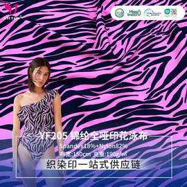 现货印花泳装面料 欧美热销花朵碎花满印连体泳衣抗皱耐磨尼龙布