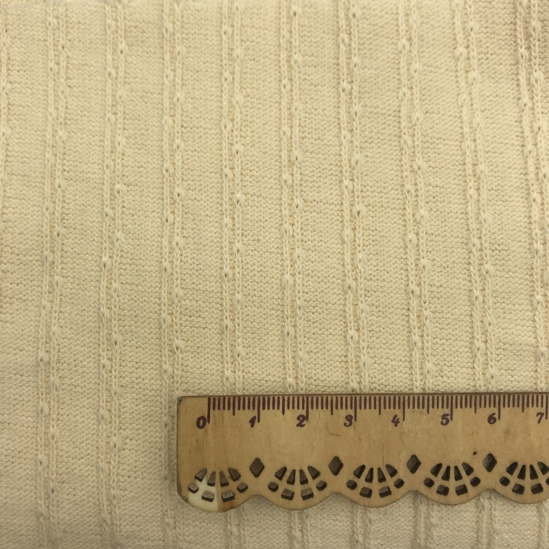 纯棉麻花坑条面料 280g弹力连衣裙上衣女装针织提花面料|undefined