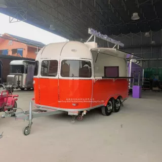 厂家直购复古咖啡奶茶冰淇淋创业移动多功能景区街景海滩小吃车