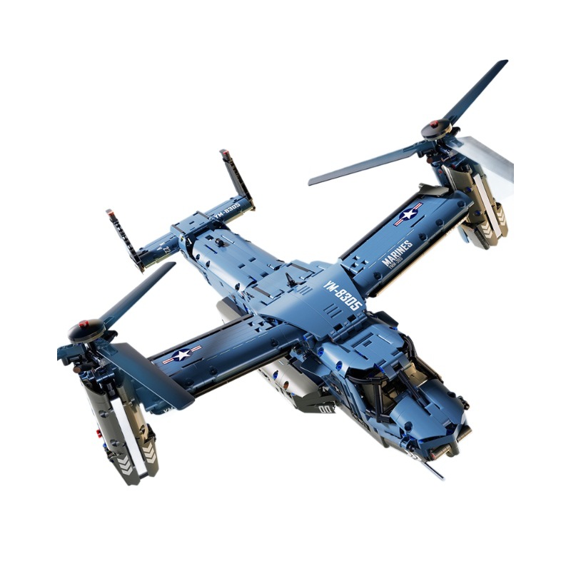 A004 Osprey aviones de partículas pequeñas bloques de construcción niños puzzle ensamblaje modelo de helicóptero juguetes regalos para niños y niñas image 6