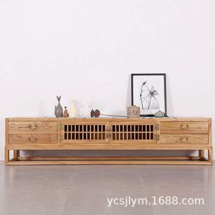 Customized Old Elm Tv Cabinet Solid Wood Chinese Living Room Floor Cabinet Elm Storage Cabinet Storage Cabinet B&B Listening Cabinet
