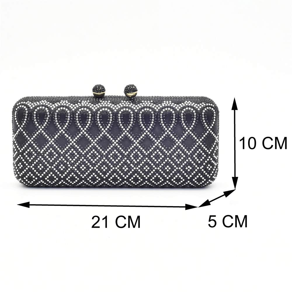 Banquet party round head hot diamond high heel sandals with the same clutch bag party shoe bag set_voghion.com