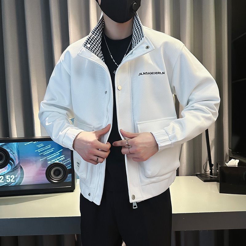 Primavera nueva tendencia de alta gama chaqueta de hombre guapo 2025 moda casual de todo fósforo marca de moda ropa de hombre ins