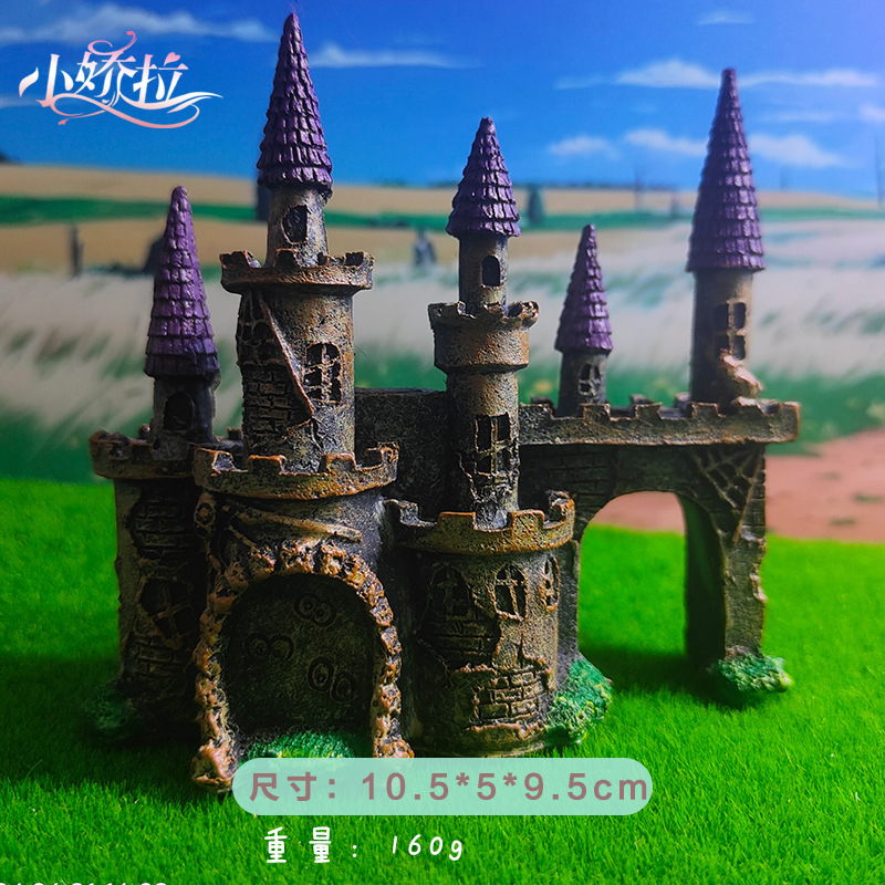 Nuevas decoraciones de pecera, castillos con aguja de estilo europeo, mansión antigua, jardinería, decoraciones de paisajismo, diseño de paisaje pequeño y pequeño