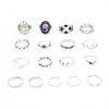 Fashionable accessory, set with pigtail, ring, European style, suitable for import, with gem