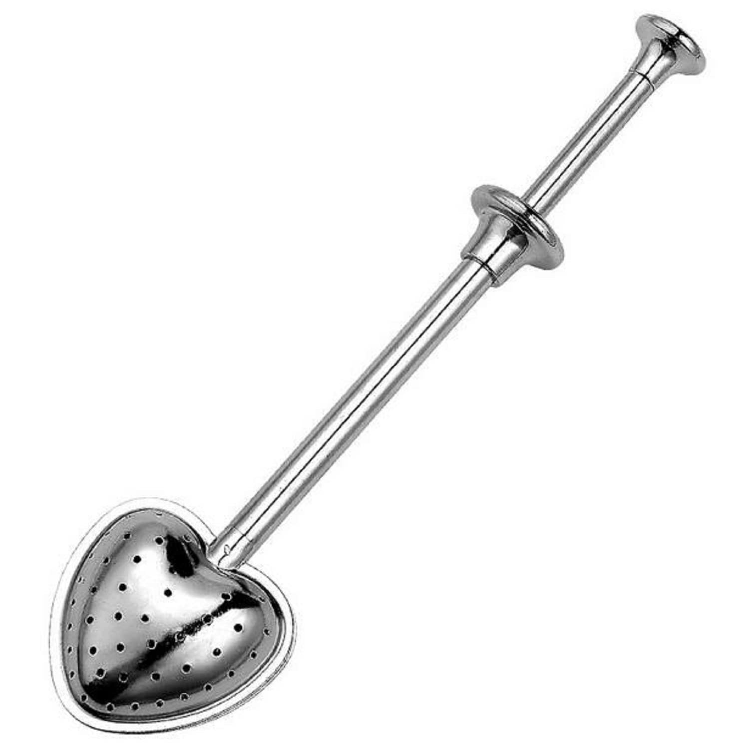 304 acero inoxidable telescópico máquina de té bola de presión de té tamiz de polvo de fugas de azúcar multifuncional tipo tubo filtro de té