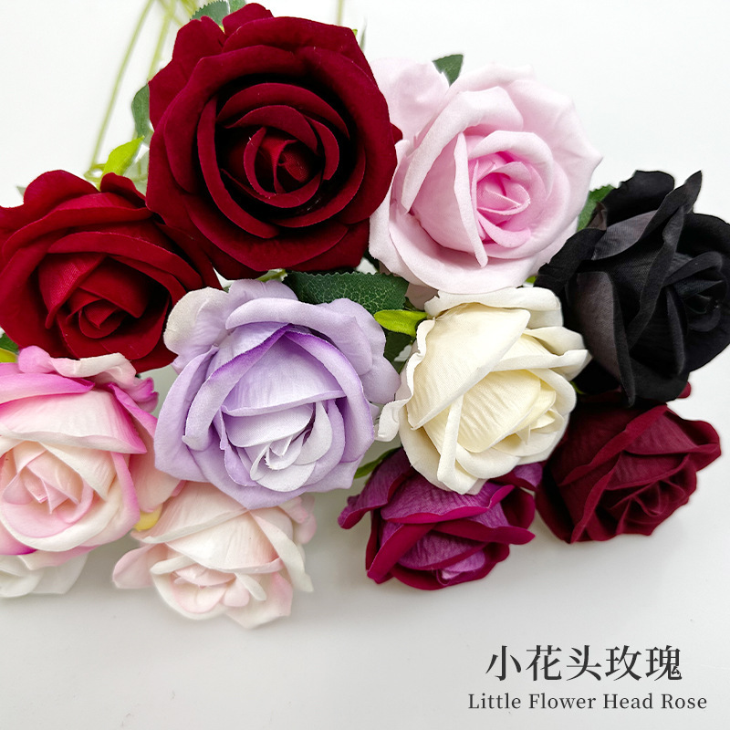 高級模擬バラ、ベルベット、造花、リビングルームの装飾花、ダイニングテーブルのドライブーケ、シルクフラワー、フラワーアレンジメント|undefined