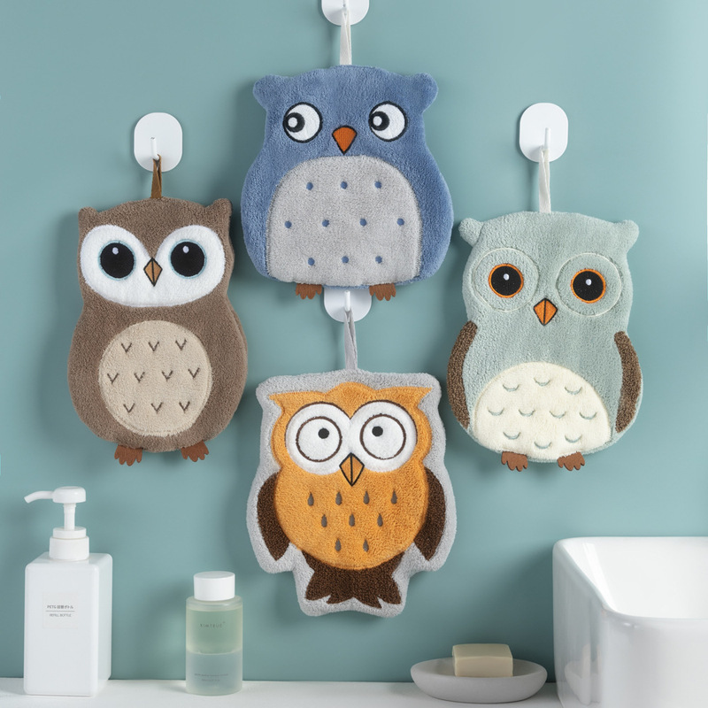 Cartoon Hand Towel Hanging Thickened Coral Velvet Children's Hand Towel Thickened Household Absorbent Kitchen Hand Towel Cartoon Hand Towel Hanging Thickened Coral Velvet Children's Hand Towel Thickened Household Absorbent Kitchen Hand Towel