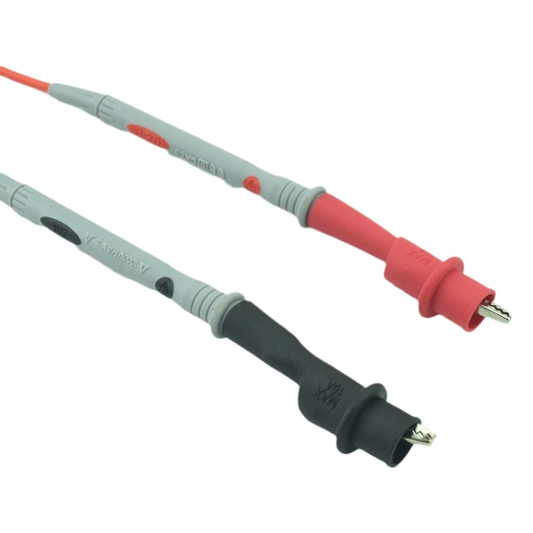 Измерительные провода для мультиметра 1000В 20А, удлинитель с острым концом-иглой и зажимом, измерительный стержень, измерительная линия