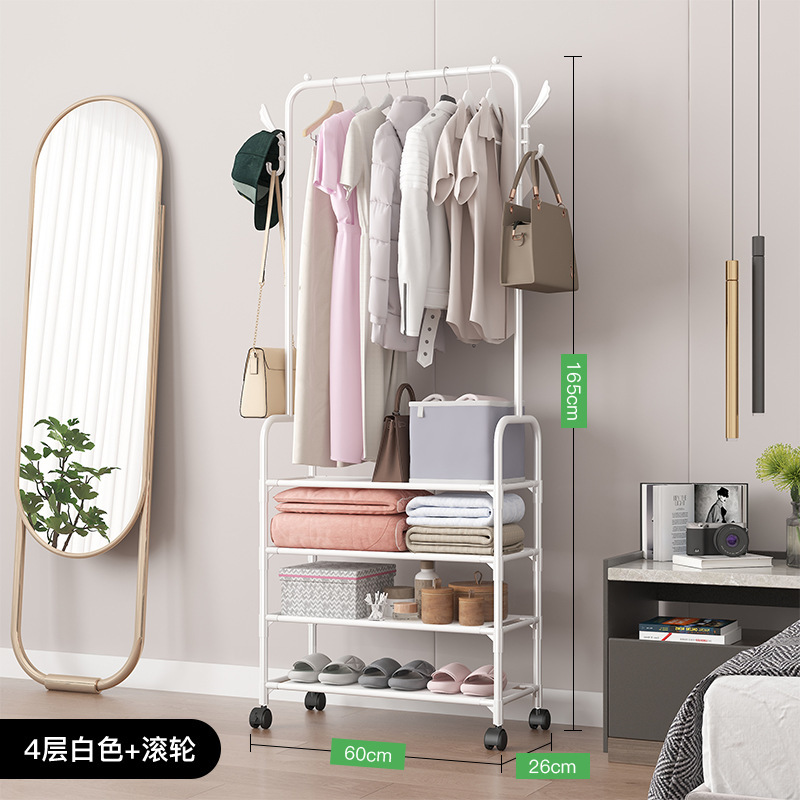 AM 신발 및 모자 랙 4 층 leucorrhea 휠