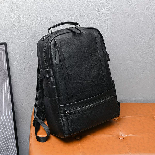 Men's backpack simple new casual business commuter computer bag large capacity backpack men's fashion trend in stock