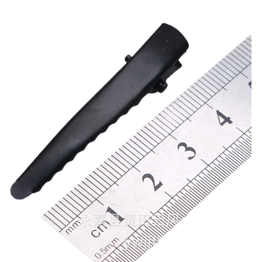 3.5-8 duck clip tip clip electrophoresis sub-black paint thickened children's hairpin square DIY headdress accessories in stock