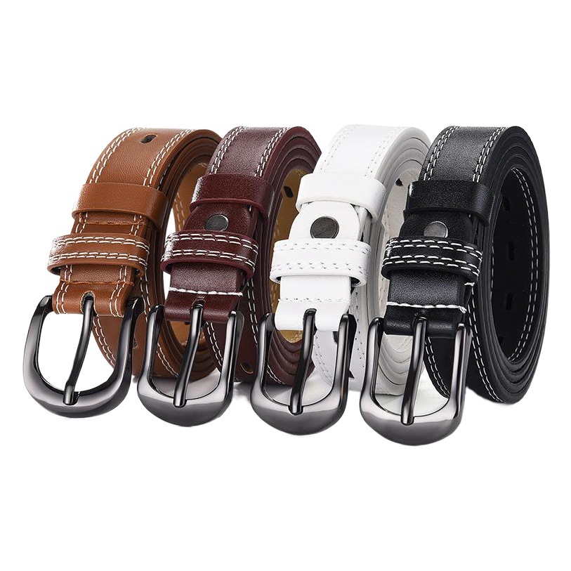 Correa de las mujeres casual simple dulce retro cinturón hueco mujer estudiante jeans personalidad sin cinturón de perforación