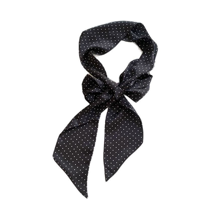 Pequeña bufandas de seda de punto de onda de verano versátil ins bufandas delgadas y largas correa de correa retro coreana correa de pelo correa de cinta